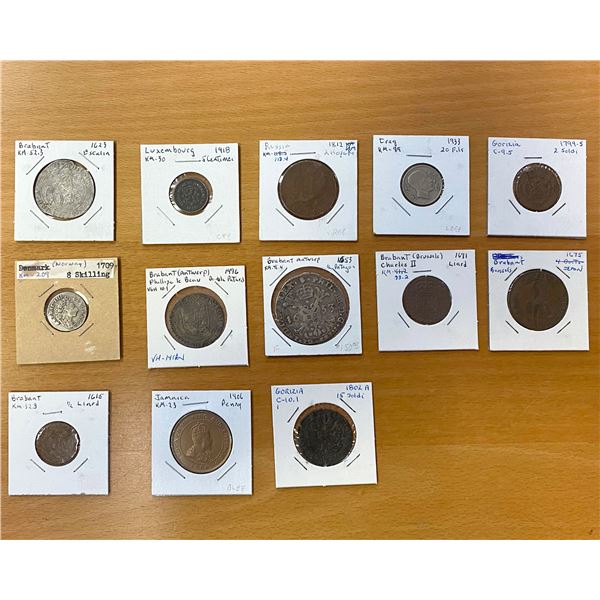 WORLDWIDE: LOT of 13 coins