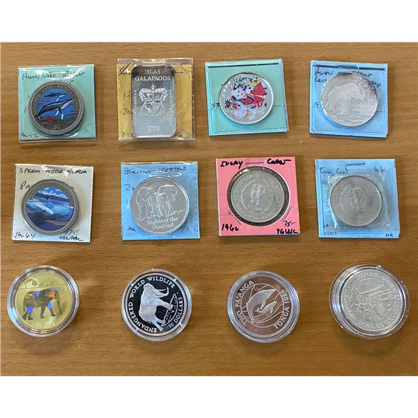 WORLDWIDE: LOT of 12 coins