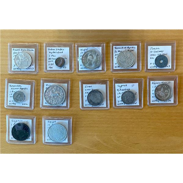 WORLDWIDE: LOT of 12 coins