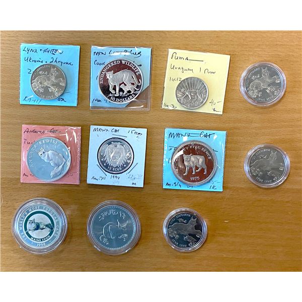 WORLDWIDE: LOT of 11 coins