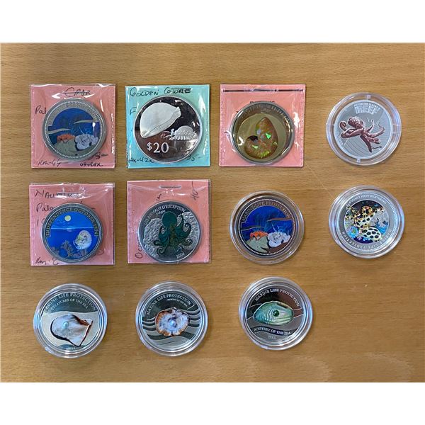 WORLDWIDE: LOT of 11 coins