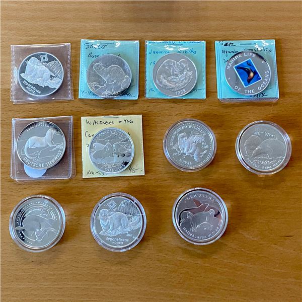 WORLDWIDE: LOT of 10 coins and 1 medal