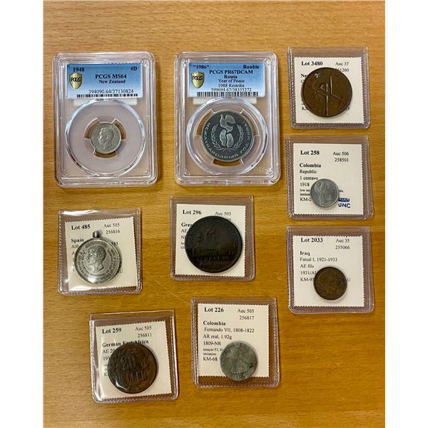 WORLDWIDE: LOT of 9 items