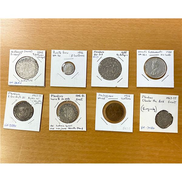WORLDWIDE: LOT of 8 coins