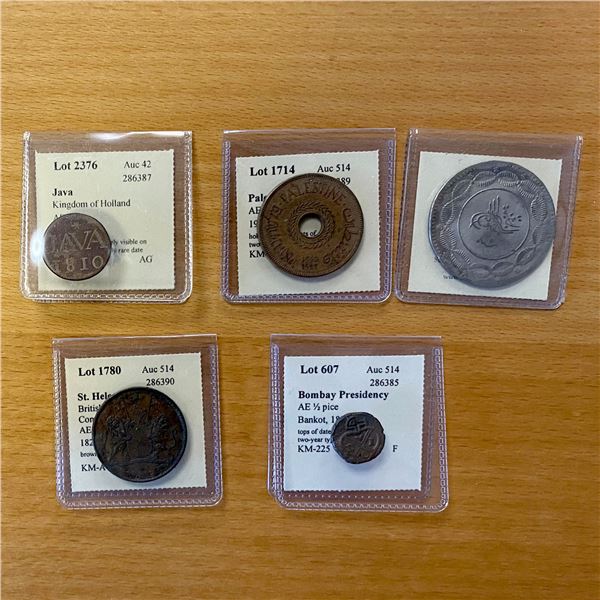 WORLDWIDE: LOT of 5 better coins
