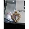 Image 1 : 14K Diamond Heart Pendant .5 CT 2.3g