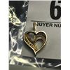 Image 2 : 10K Diamond Heart Pendant 1.5g .1 CT