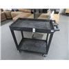 Image 1 : Black Luxor 2 Tier Plastic Work Cart