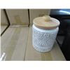 Image 2 : 9-White Ceramic Canisters (Box of 3) - 9 X $