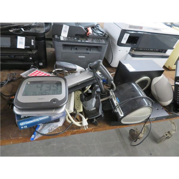 Digital Clocks, Bar Code Scanner & Speakers, Label Writer