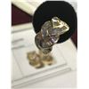 Image 3 : 14K YG Diamond Earrings - 74 Baguette Cut Diamonds - 3.00 x 1.50 mm