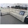 Image 1 : Tan Leather 6 Pc. Sectional Reclining Sofa