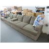 Image 1 : Brown Fabric Sofa Loveseat
