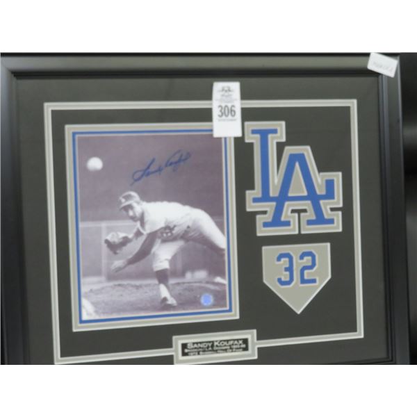 Framed Autographed Photo Sandy Koufax w/COA - 22" x 18"