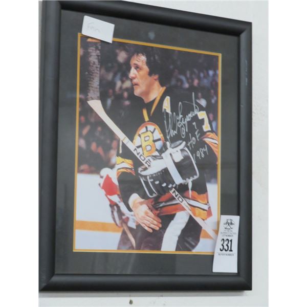 Framed Autographed Phil Esposito Hockey Player Photo