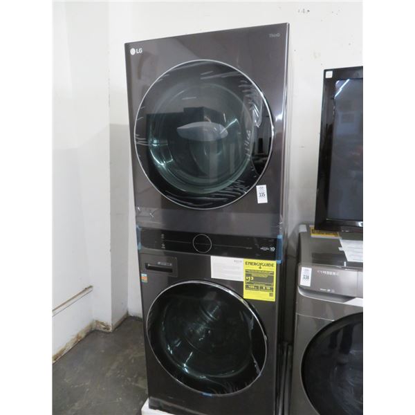 New LG Black S/S Stacked Washer Electric Dryer