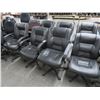 Image 1 : 8-Black Leather Armchairs - 8 X $