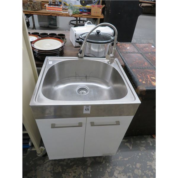 S/S Sink On 2 Door Cabinet