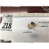 Image 1 : 14K YG Diamond Ring - One Round Diamond In Prong Set 3.5g