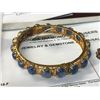 Image 2 : 18K YG Sapphire Bracelet w/17 Round & Oval Cabochon Sapphires 26.9g