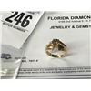 Image 1 : 14K YG Diamond Ring - One Fancy Brown Round Diamond 4.4g