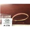 Image 2 : 18K Rose Gold Flexible Stretch Ruby Bangle Bracelet w/73 Round Rubies 11.3g