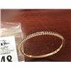 Image 2 : 18K Rose Gold Flexible Stretch Sapphire Bangle Bracelet w/73 Round Sapphires 10.7g