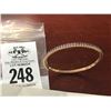 Image 3 : 18K Rose Gold Flexible Stretch Sapphire Bangle Bracelet w/73 Round Sapphires 10.7g