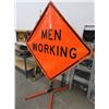 Image 1 : Men Working Portable Road Sign