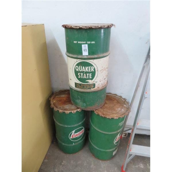 Castrol & Quaker State Oil Drum (3)