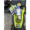 Image 2 : Ryobi 16" Deck 18v Lawn Mower w/Battery & Charger + Bagger