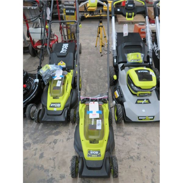 Ryobi 13" Deck 18v Lawn Mower w/Battery & Charger