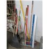 Image 1 : Corner Lot of Yard Tools & Brooms