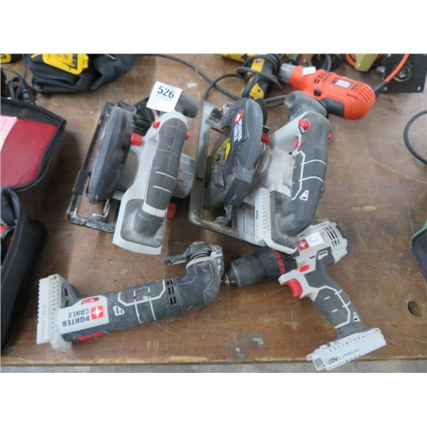 Porter Cable 20V Circular Saws & Drills (4) (No Batteries)