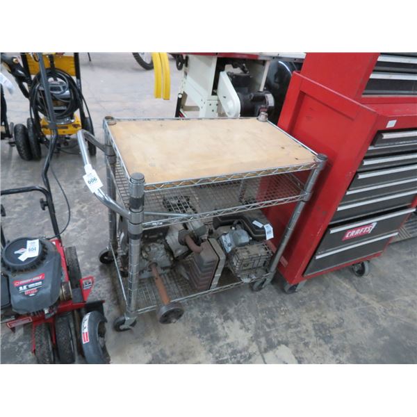 Metal 3 Shelf Work Cart