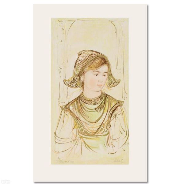 "Helen" Limited Edition Lithograph by Edna Hibel, Numbered and Hand Signed with Certificate of Authe