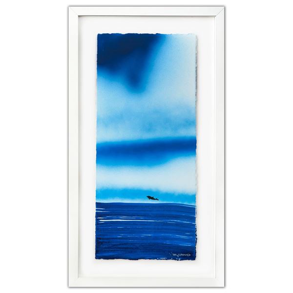 Wyland- Original Watercolor Painting on Deckle Edge Paper "Fluke"