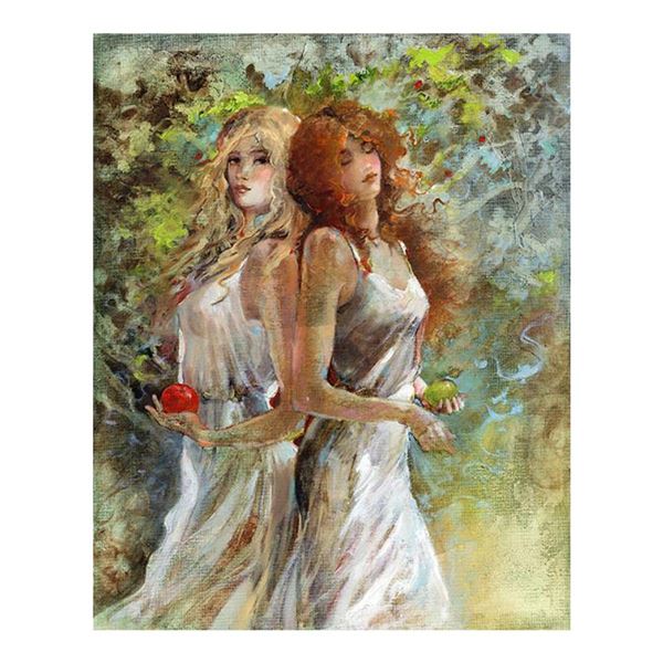 Lena Sotskova, "Tree of Life" Hand Signed, Artist Embellished Limited Edition Giclee on Canvas with 