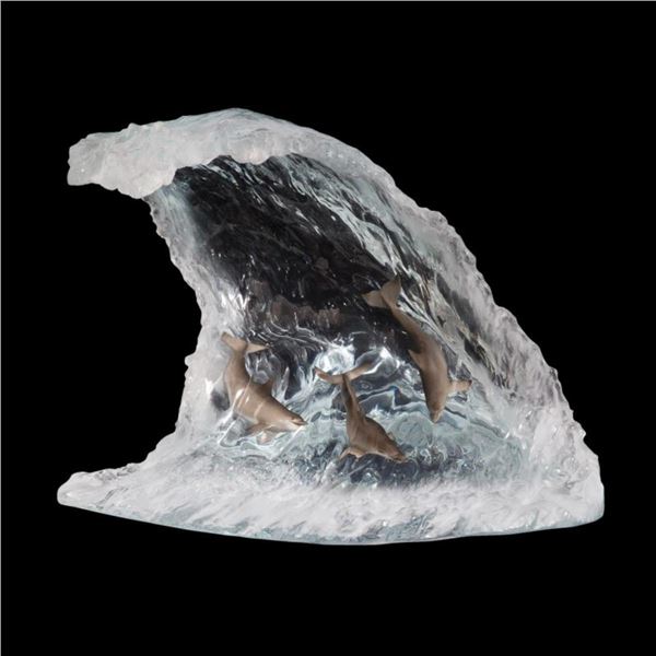 John Cuevas, "Point Break" Limited Edition Mixed Media Lucite Sculpture with COA.