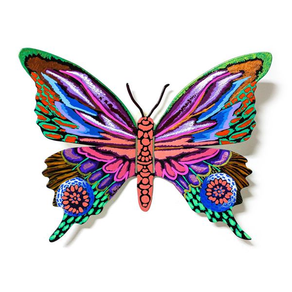Patricia Govezensky- Original Painting on Cutout Steel "Butterfly CCIX"