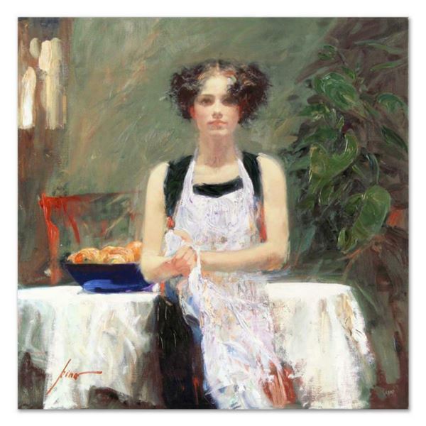 Pino (1939-2010), "Ester" Artist Embellished Limited Edition on Canvas, AP Numbered and Hand Signed 