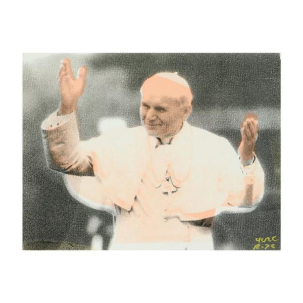 Ringo Daniel Funes (Protege of Andy Warhol's Apprentice, Steve Kaufman), "The Pope" One-of-a-Kind Ha