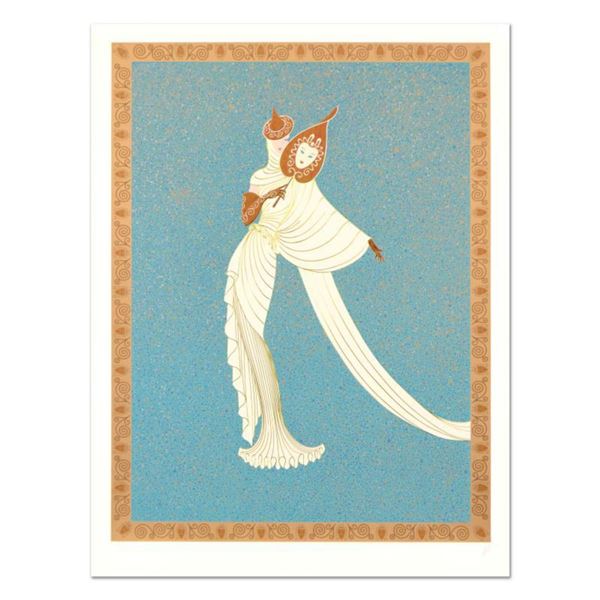 Erte (1892-1990), "Tanagra Turquoise" Limited Edition Serigraph, Numbered and Hand Signed with Certi
