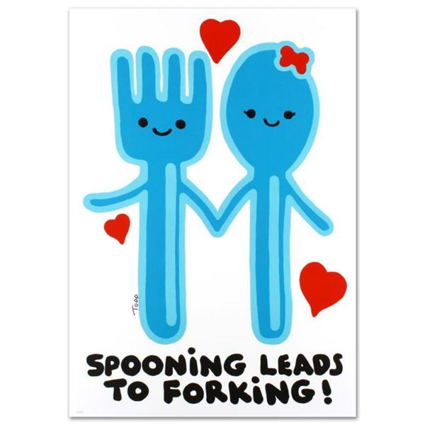 "Spooning Leads to Forking" Limited Edition Lithograph (25" x 35") by Todd Goldman, Numbered and Han