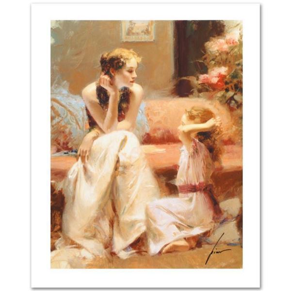 Pino (1939-2010), "Thinking of You" Hand Signed Limited Edition on Canvas with Certificate of Authen