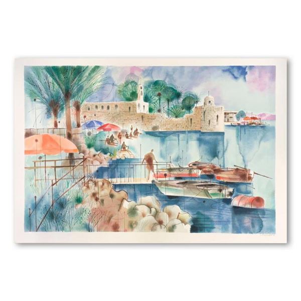 Shmuel Katz (1926-2010), "Sea of Galilee" Hand Signed Limited Edition Serigraph on Paper with Letter