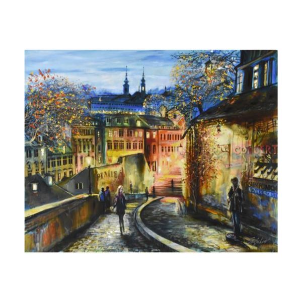 Vadik Suljakov, "Evening Sonata" Hand Embellished Limited Edition on Canvas, Numbered and Hand Signe