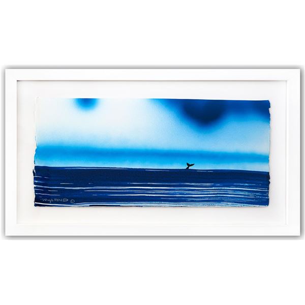 Wyland- Original Watercolor Painting on Deckle Edge Paper "Fluke"