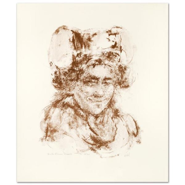 "Breton Woman" Limited Edition Lithograph by Edna Hibel (1917-2014), Numbered and Hand Signed with C