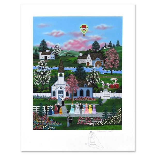 Jane Wooster Scott, "Cupid's Arrow" Limited Edition Lithograph with Remarque, Numbered and Hand Sign